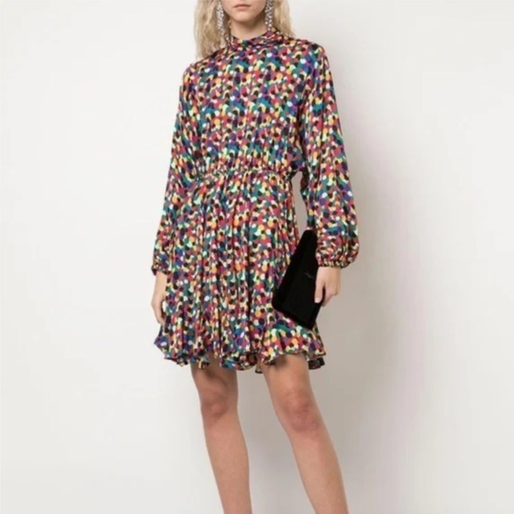 RHODE Caroline Multi Color Confetti Dot Dress Size Extra Small NWT - Picture 2 of 8